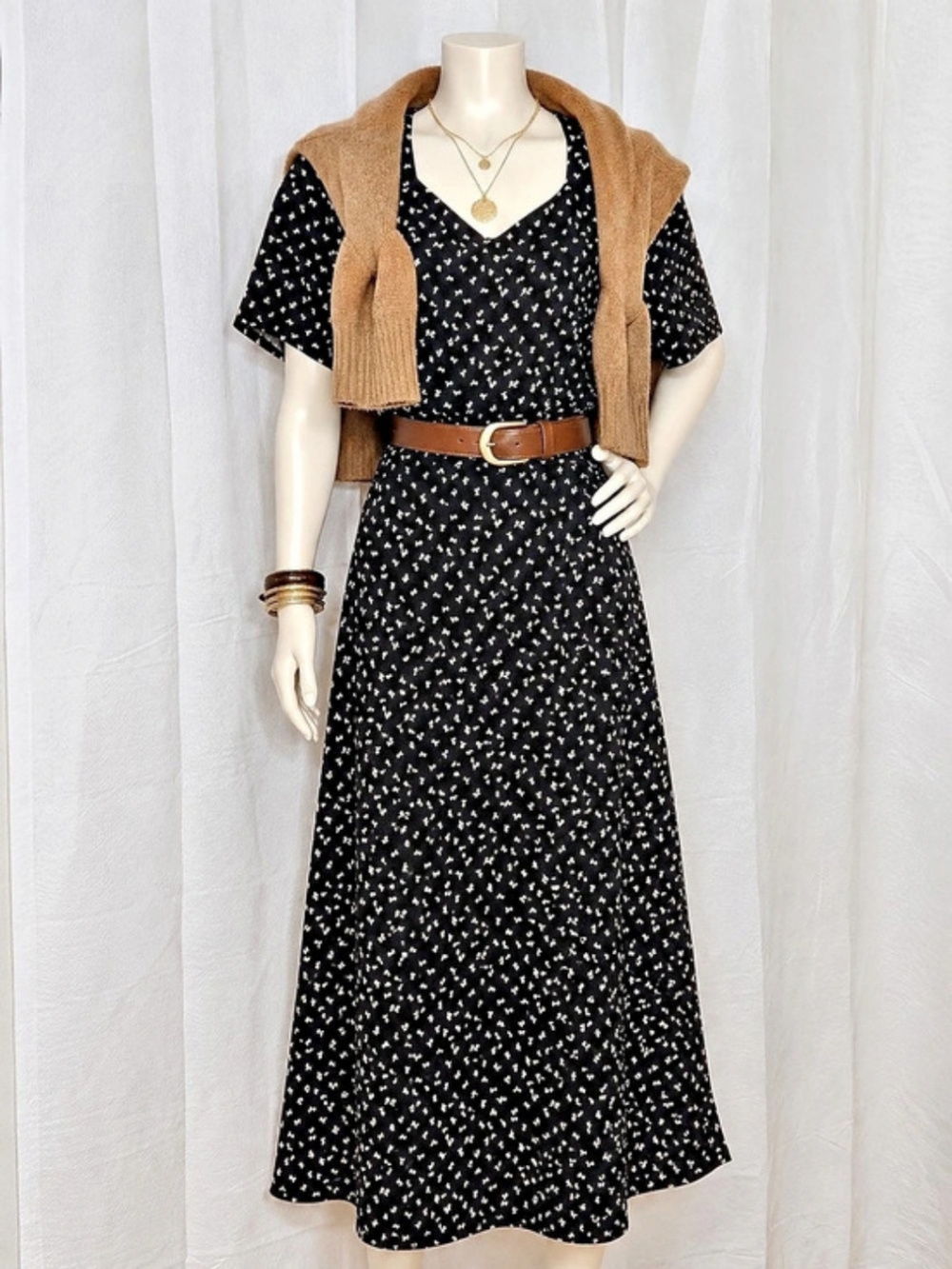 Vintage Kensington Square 2 Piece Floral Maxi Skirt Set Made in USA